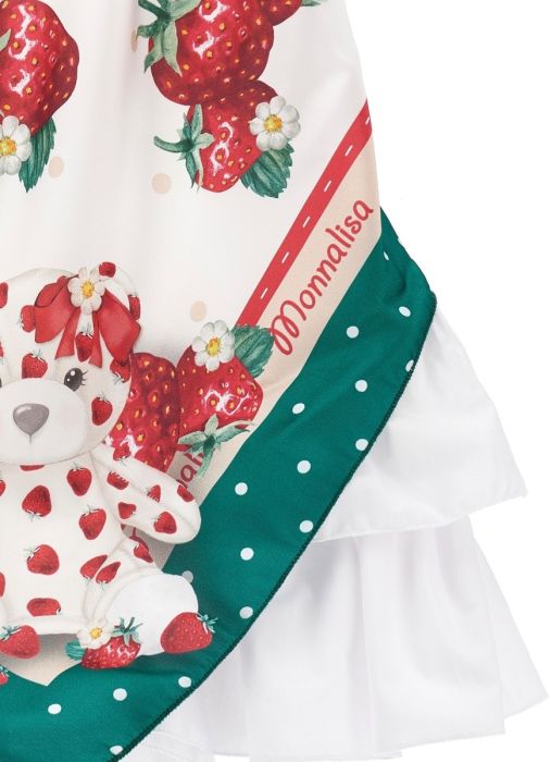 MONNALISA Strawberry Scarf Dress