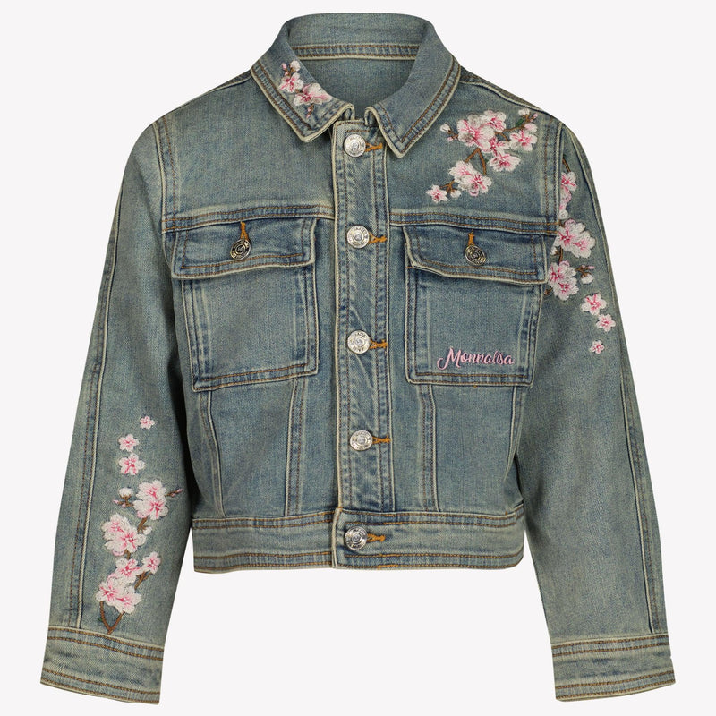 MONNALISA Floral Denim Jacket