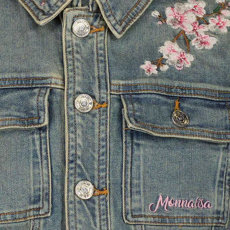 MONNALISA Floral Denim Jacket