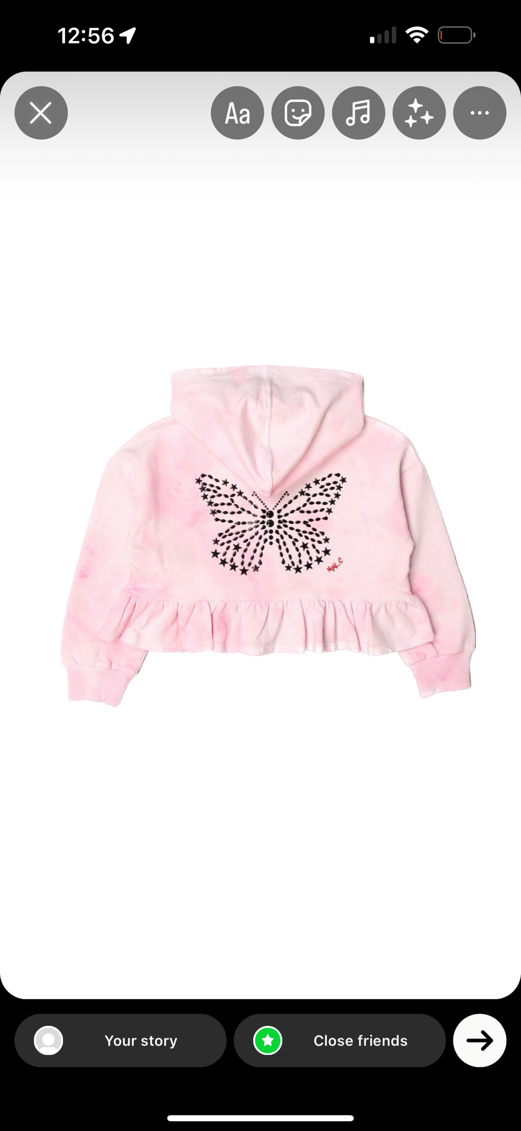 Monnalisa Butterfly Hoodie