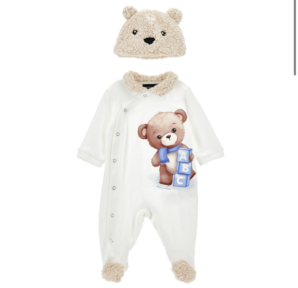 MONNALISA Teddy Babygrow Set