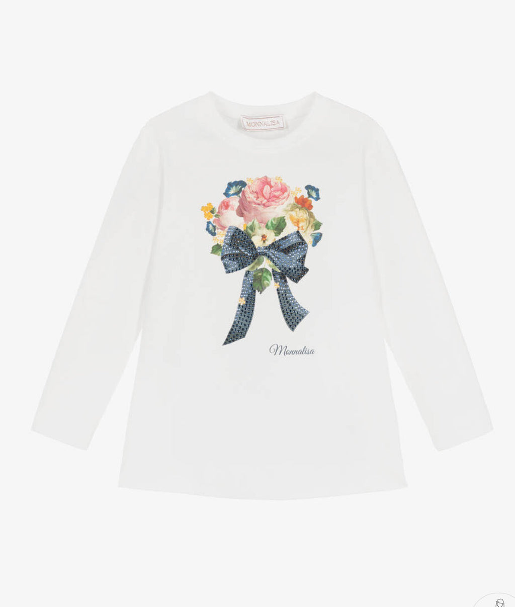 MONNALISA Floral Jeans Set