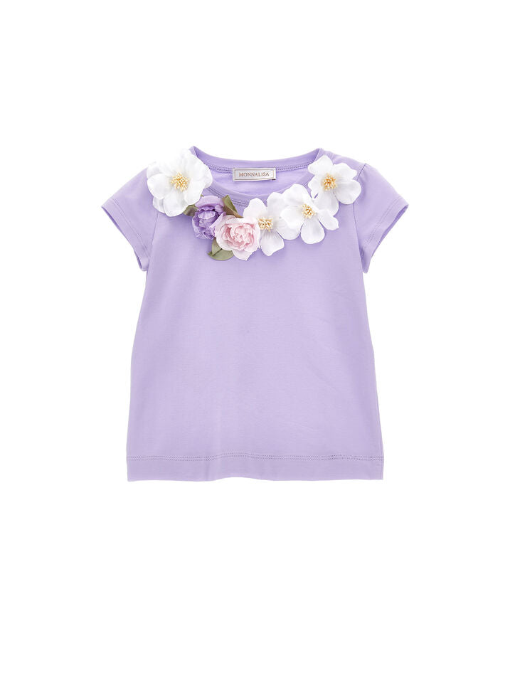 Monnalisa Lilac Floral Tshirt