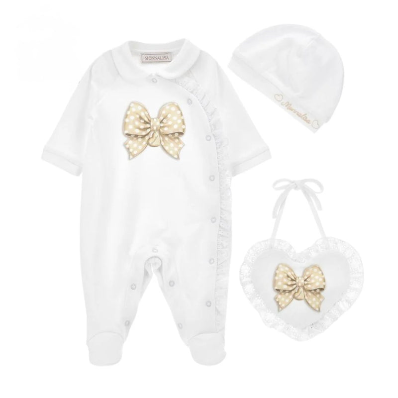 MONNALISA Gold Baby Grow Set