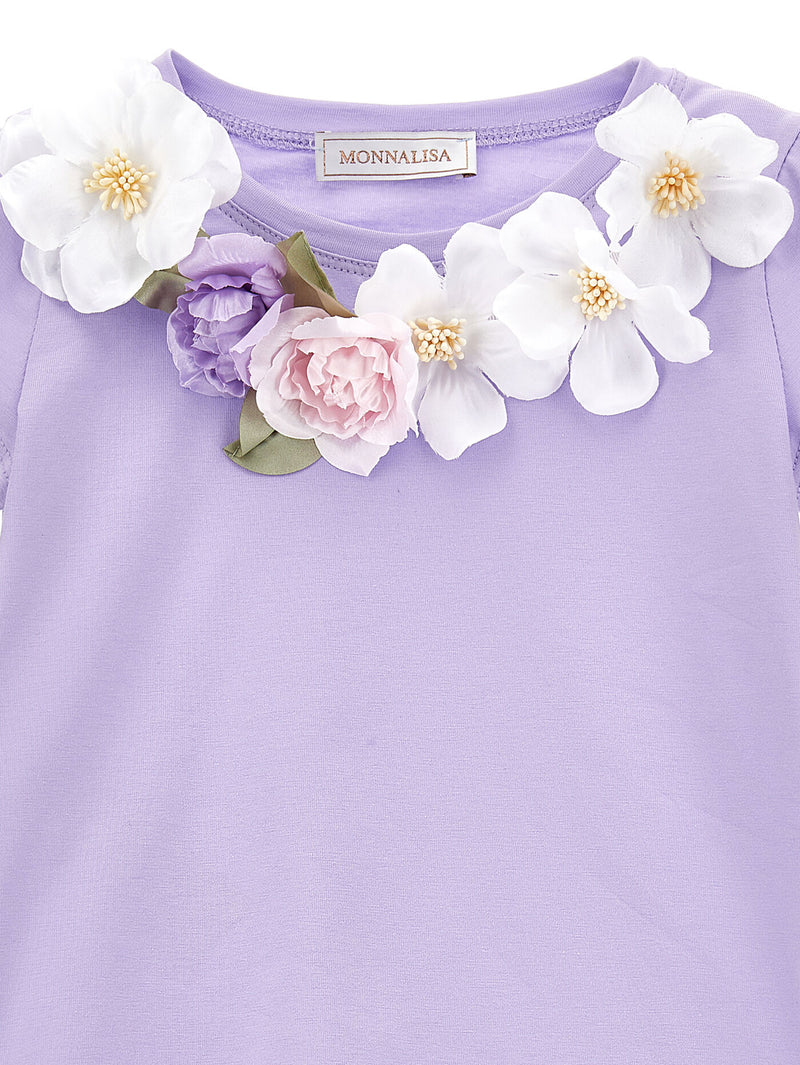 Monnalisa Lilac Floral Tshirt