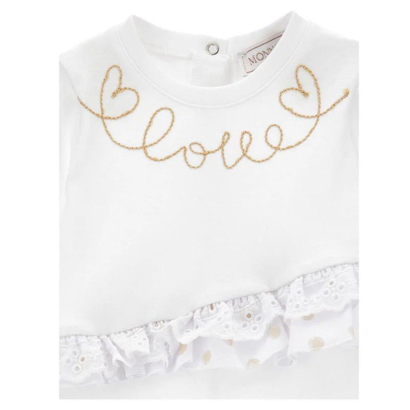 MONNALISA Gold Baby Grow