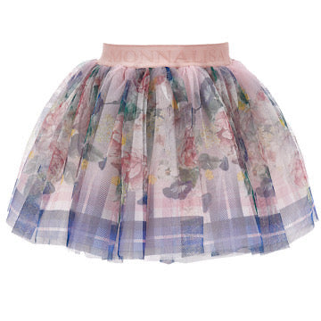 MONNALISA Floral Tulle Skirt Set