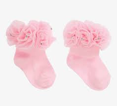 Beau Kid Pink Diamanté Socks