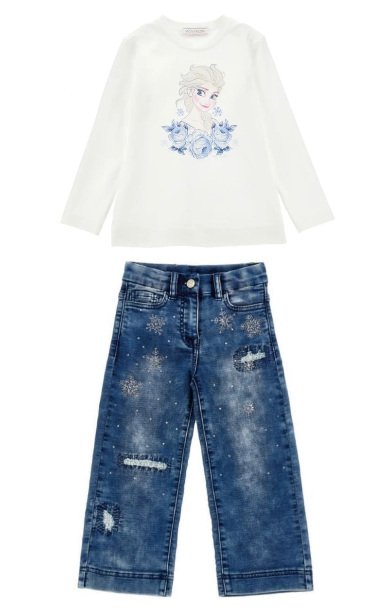 MONNALISA Frozen Denim Set