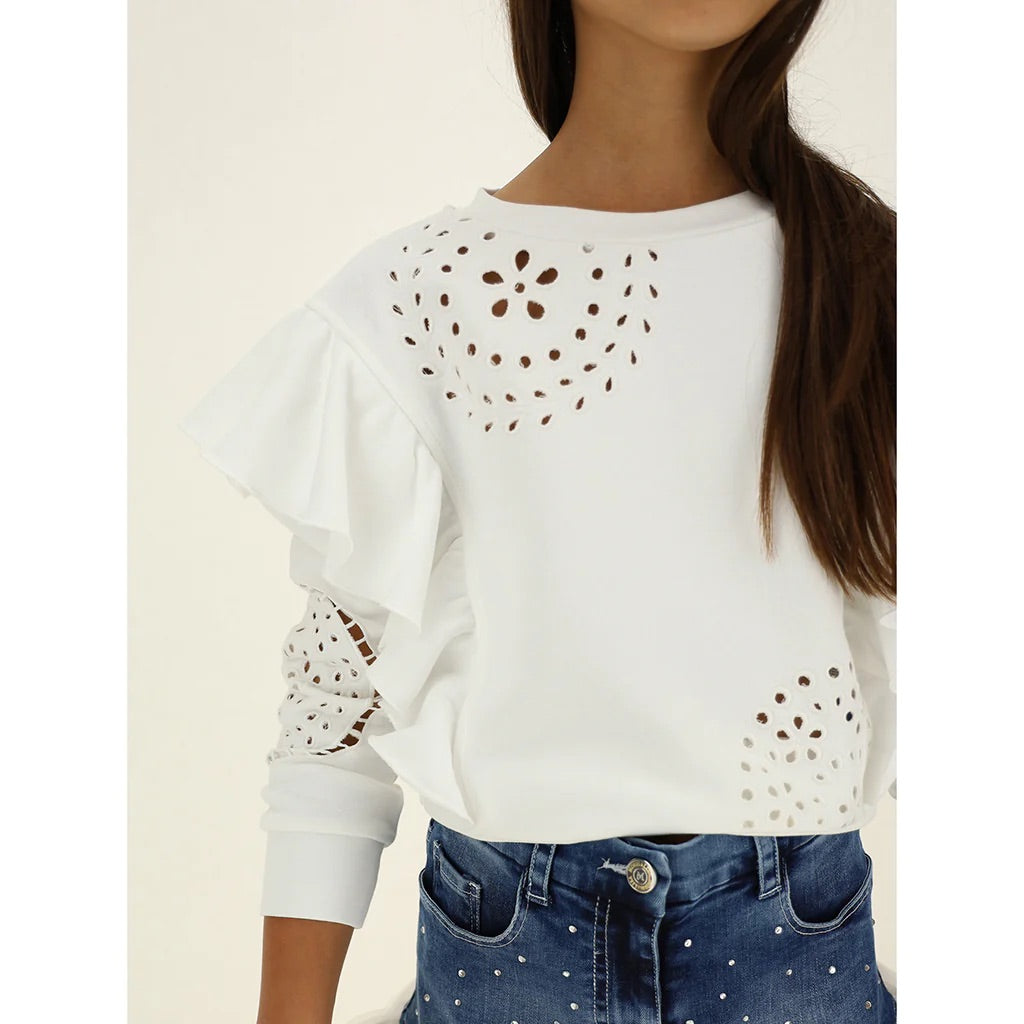 MONNALISA Frill Sweatshirt