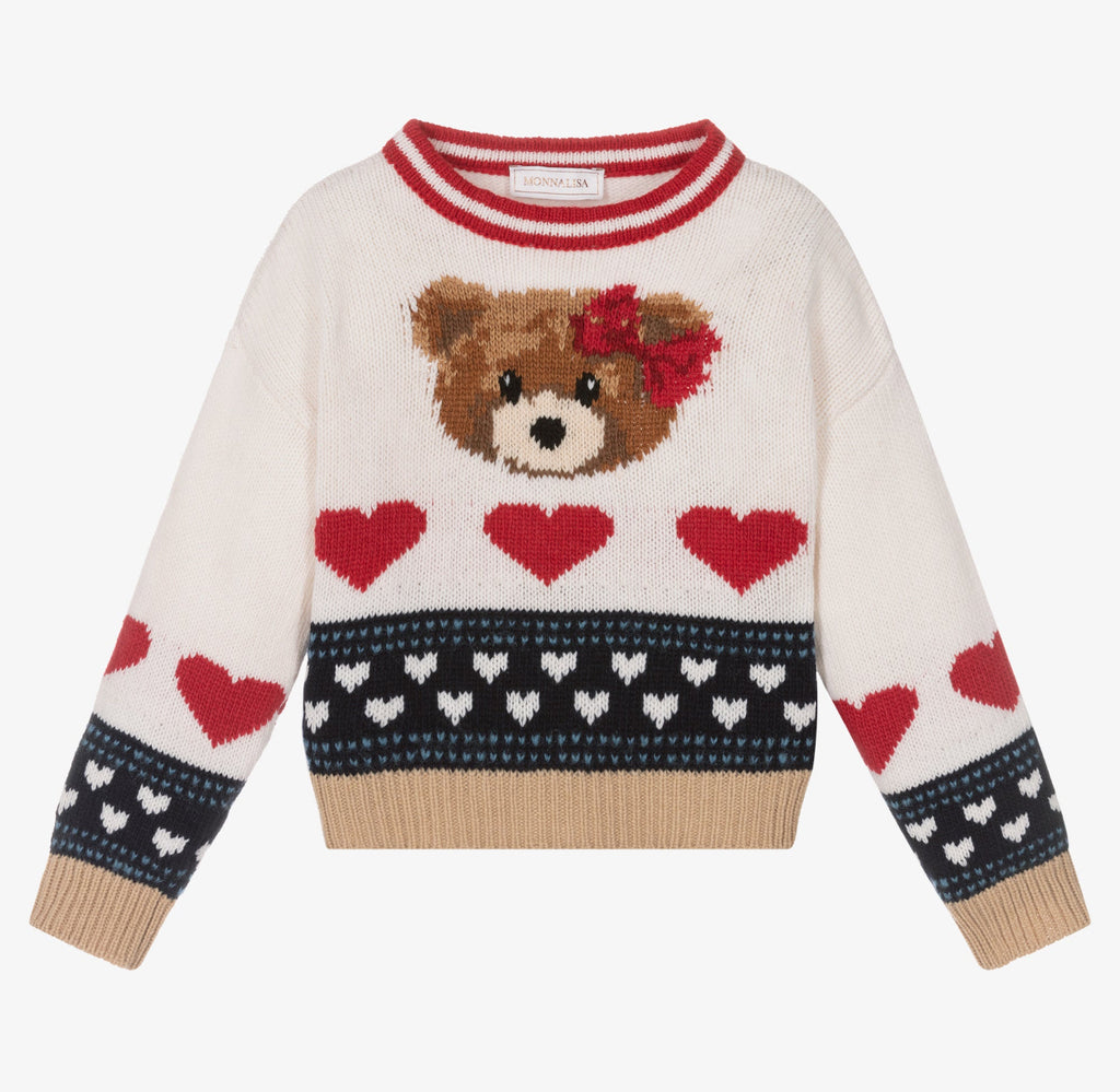 MONNALISA Teddy Knit Jumper