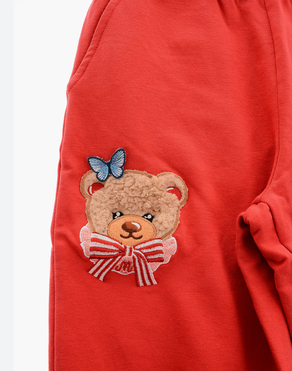 Monnalisa teddy bear-print trousers - Red