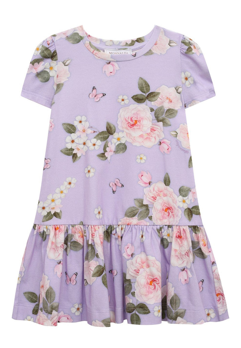 Monnalisa Lilac Floral Dress