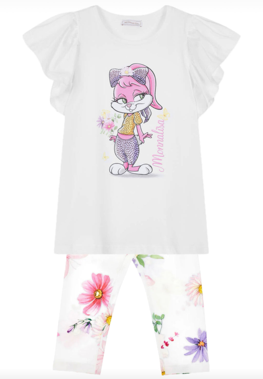 Monnalisa Floral Top and Leggings Set