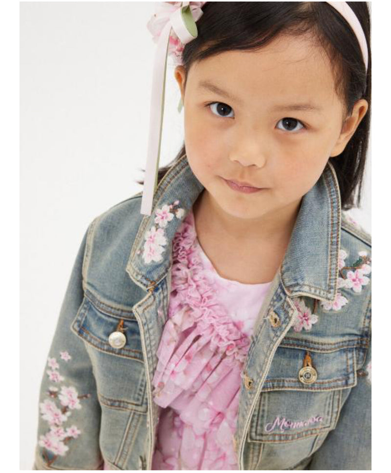 MONNALISA Floral Denim Jacket