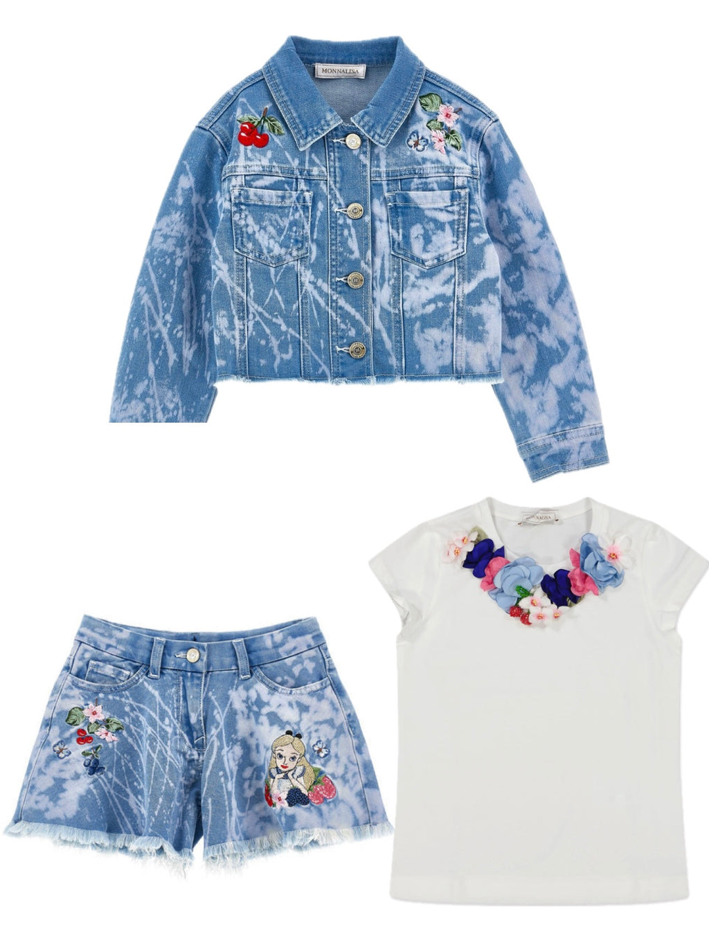 MONNALISA Alice Denim 3 Piece Set