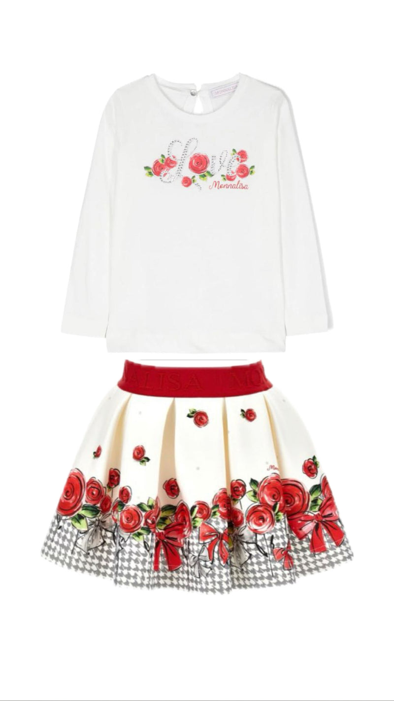MONNALISA Roses Skirt