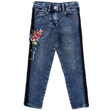MONNALISA Floral Jeans
