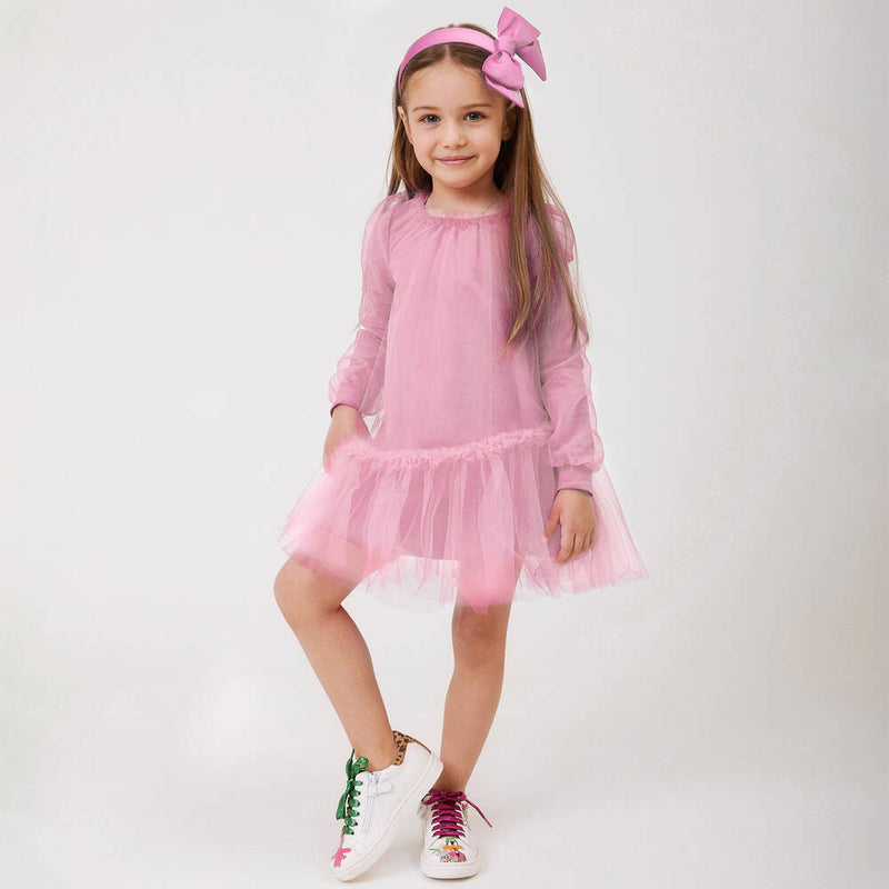 MONNALISA Pink Tulle Dress