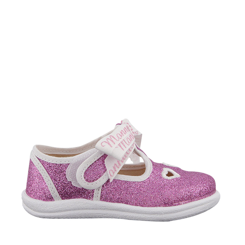 Monnalisa Pink Glitter Shoes