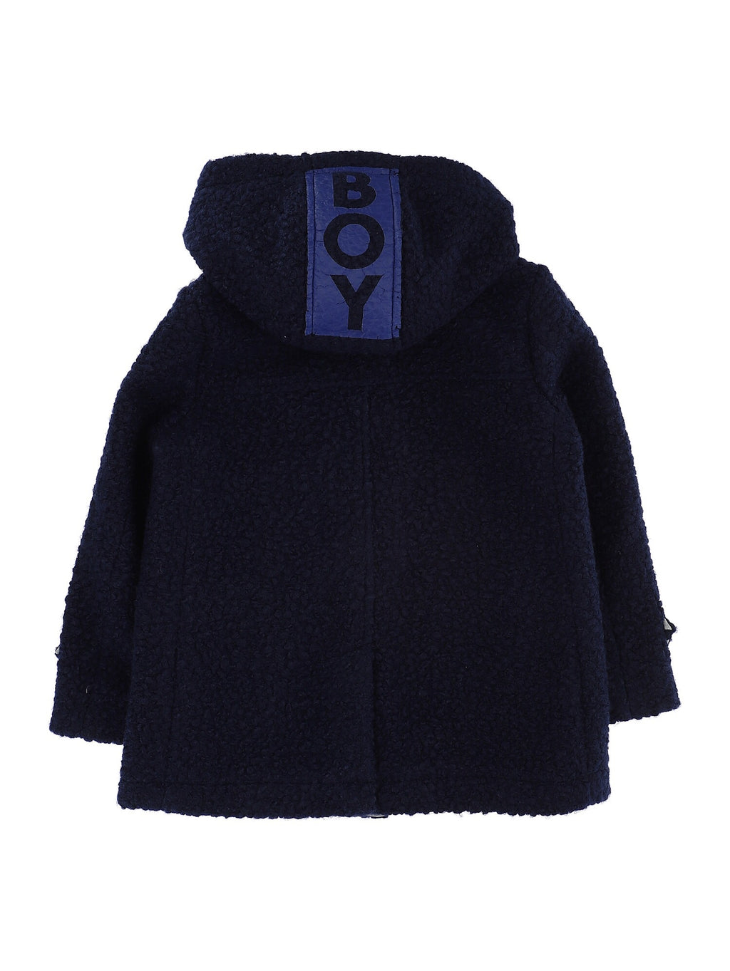 Monnalisa logo-embroidered hooded coat - Black