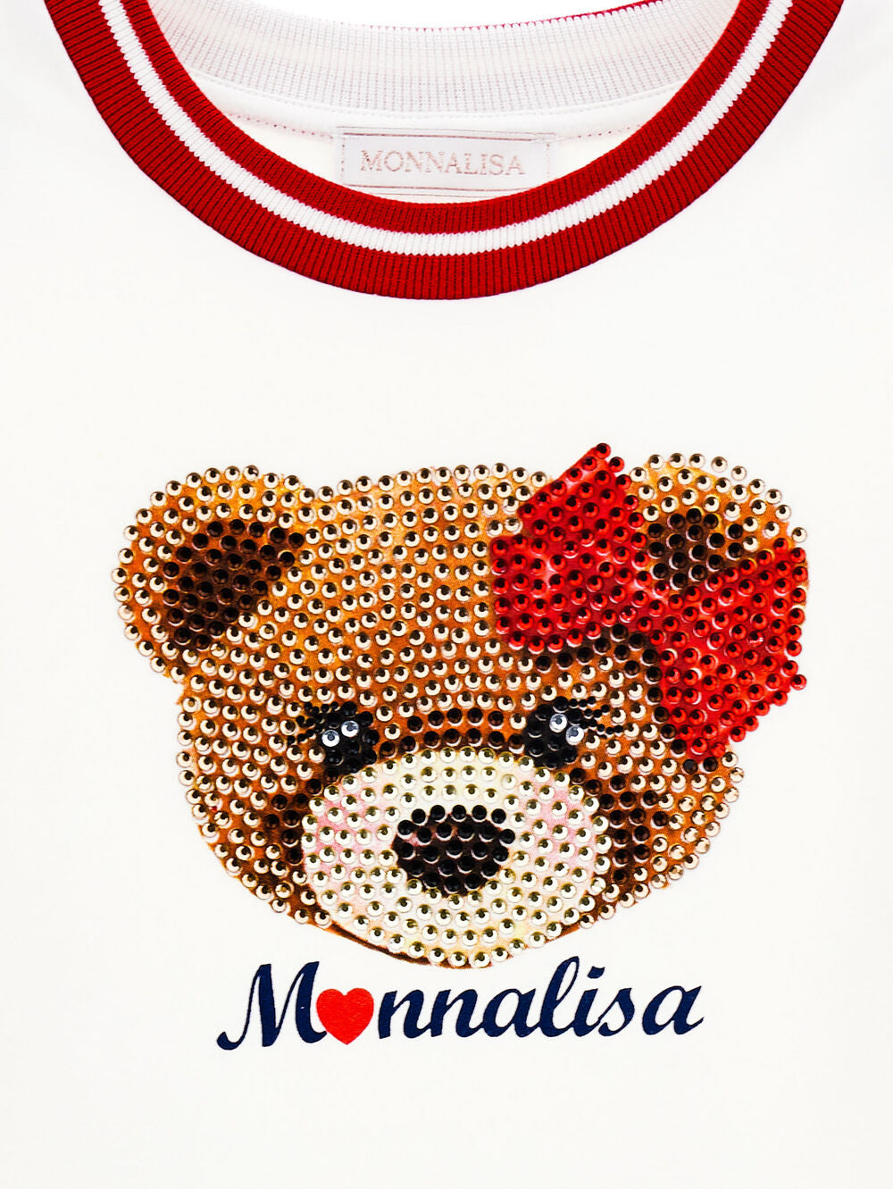 MONNALISA Teddy Rhinestone Dress