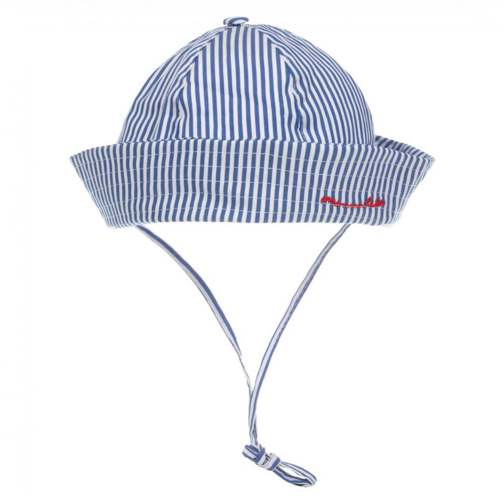 Monnalisa Boys Blue Stripped Cotton Hat