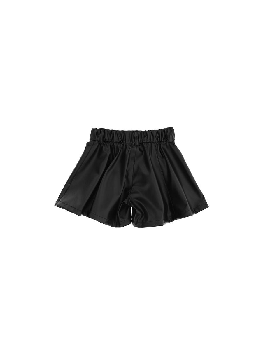 MONNALISA Faux Leather Shorts