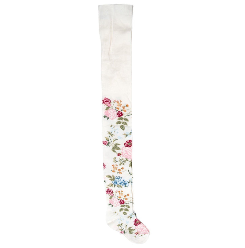 Monnalisa Ivory floral tights