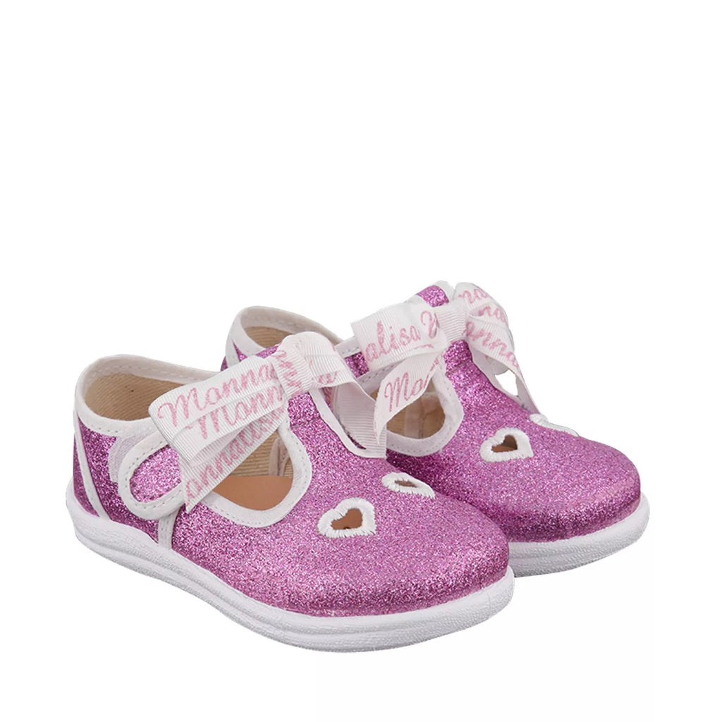 Monnalisa Pink Glitter Shoes